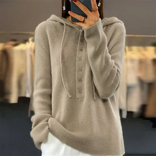 Heidi-Mode | Pull À Capuche Ample Et Pull En Maille Avec Fermeture À Lacets