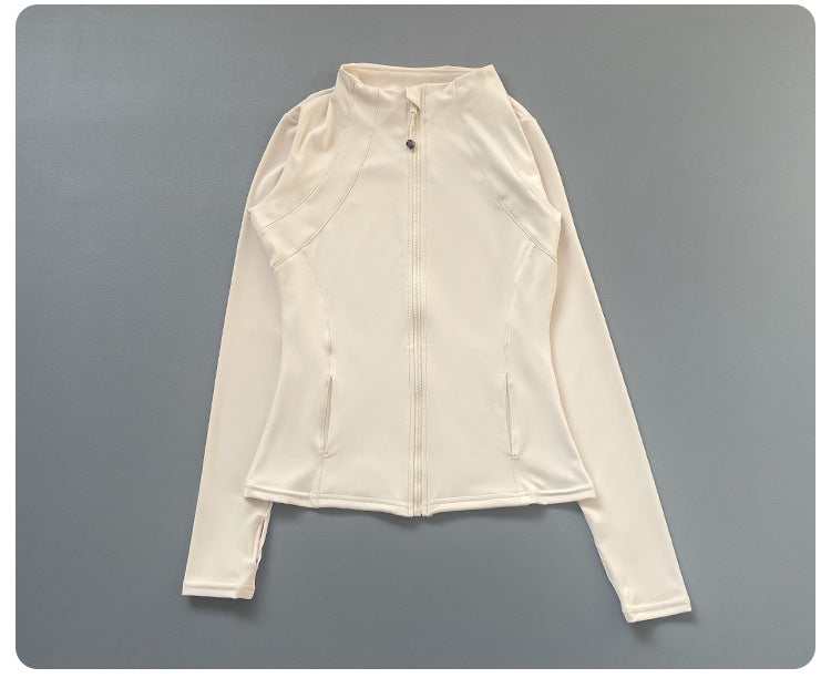 Damen Sportjacke mit hochgeschlossenem Kragen und durchgehendem Reißverschluss Heidi-Mode
