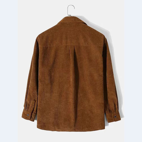 Herren Cordjacke mit fein strukturierter Optik und praktischer Brusttasche Heidi-Mode