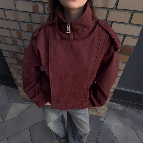 Damen modische Steppjacke mit hohem Kragen und seitlichen Taschen Heidi-Mode
