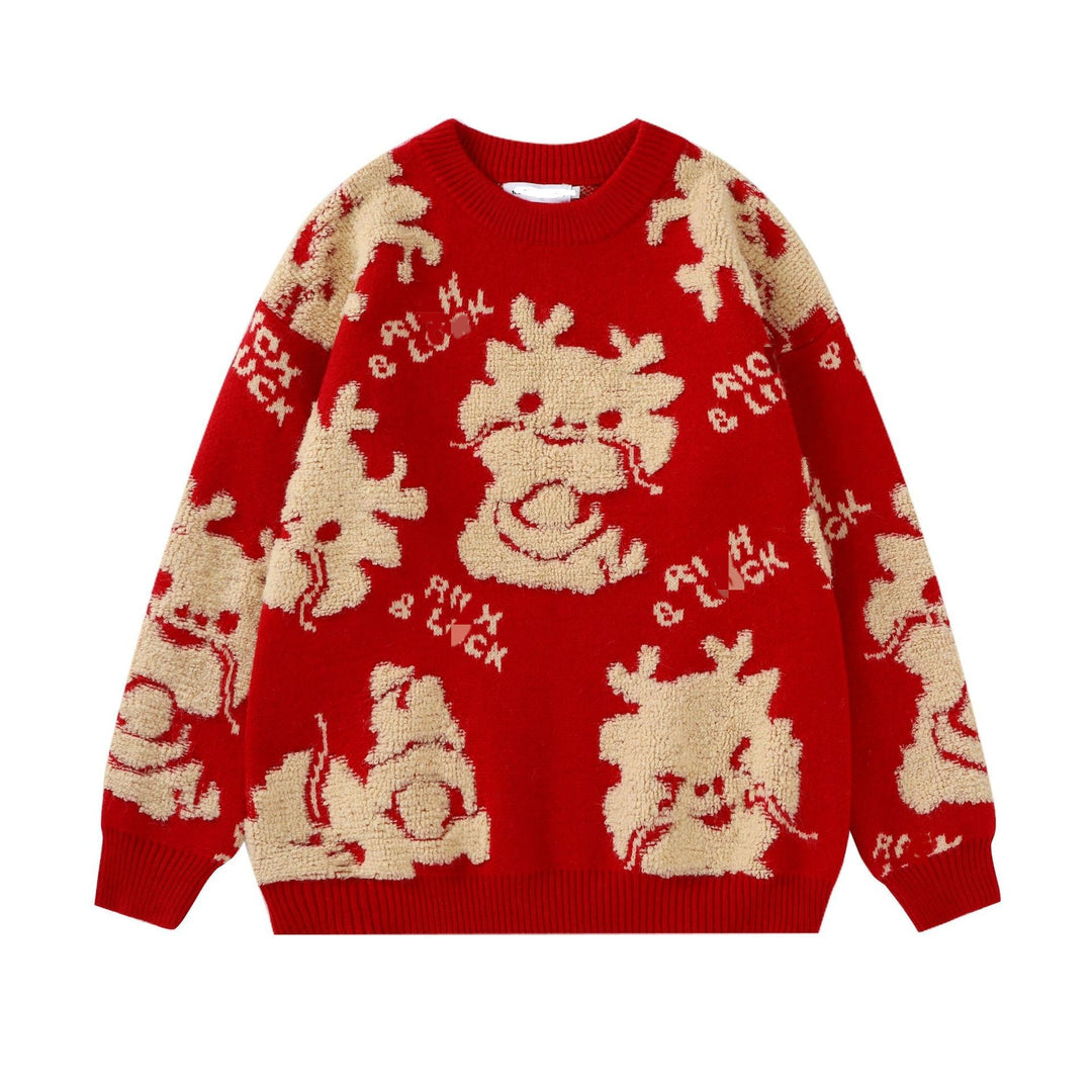 Damen Kuscheliger Pullover mit verspieltem Tiermotiv Heidi-Mode