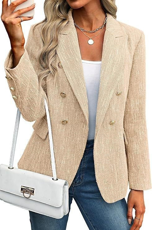 Damen modischer Blazer mit doppelter Knopfleiste Heidi-Mode