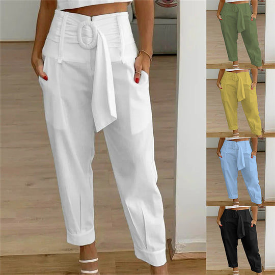 Damen Modische Culotte mit eleganter Schleifenoption Heidi-Mode