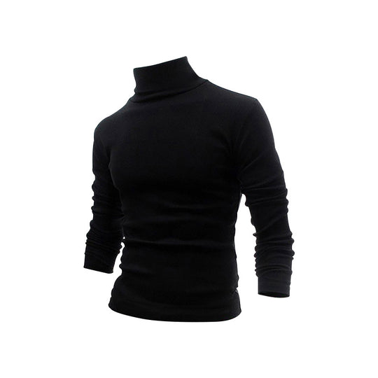 Herren eleganter Rollkragenpullover aus hochwertigem Baumwollmix Heidi-Mode