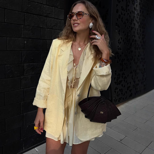 Damen Blazer mit lässigem Schnitt Heidi-Mode