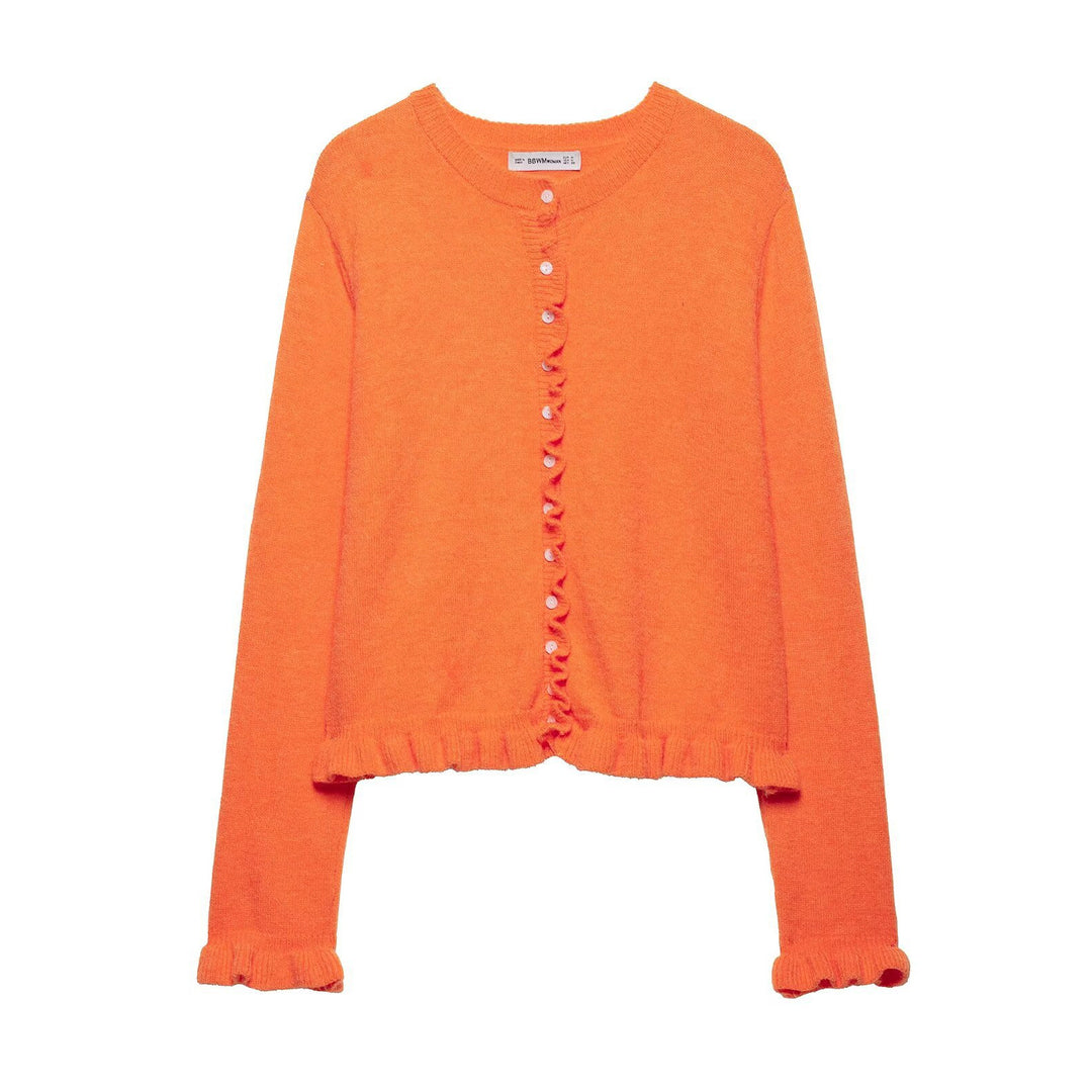 Damen elegante Strickjacke mit dekorativen Knöpfen Heidi-Mode