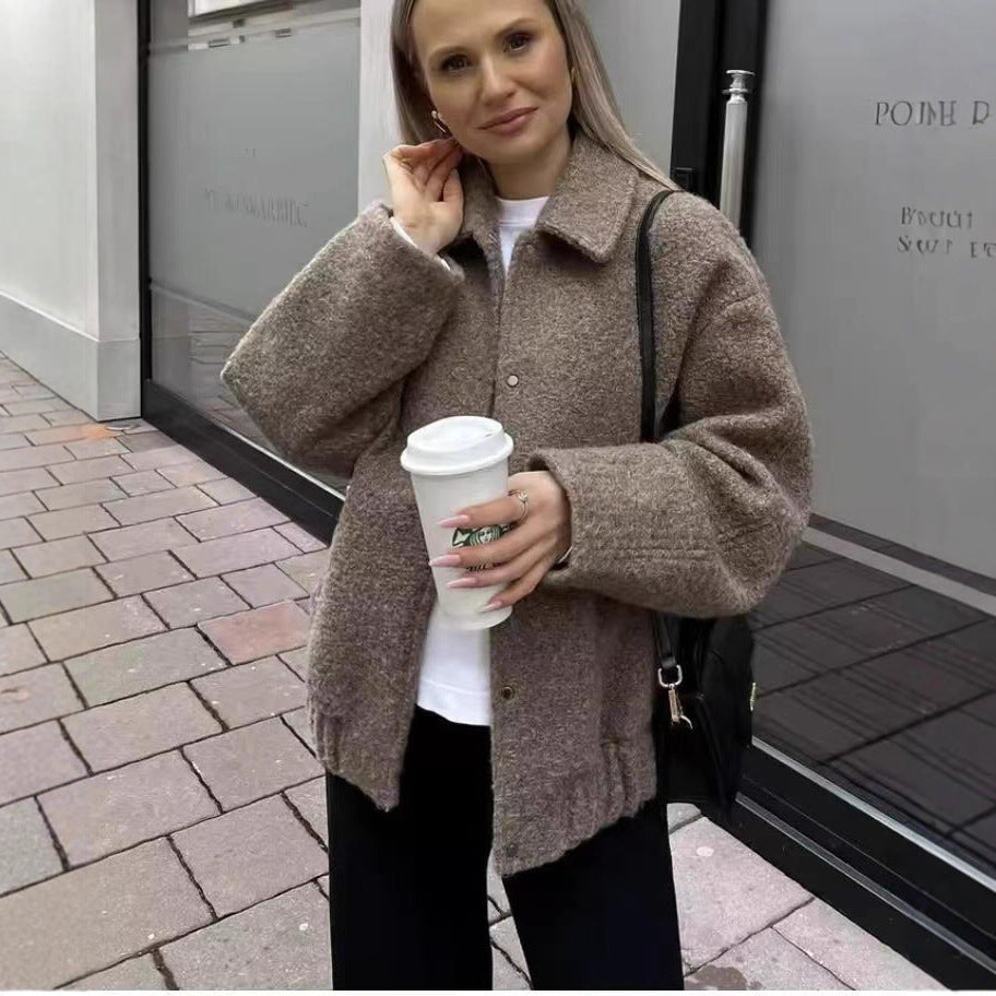 Damen gemütliche Oversized-Jacke aus hochwertigem Teddy-Material Heidi-Mode
