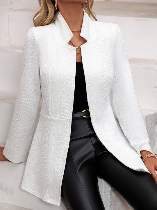 Damen Eleganter Strickblazer mit feinem Muster Heidi-Mode