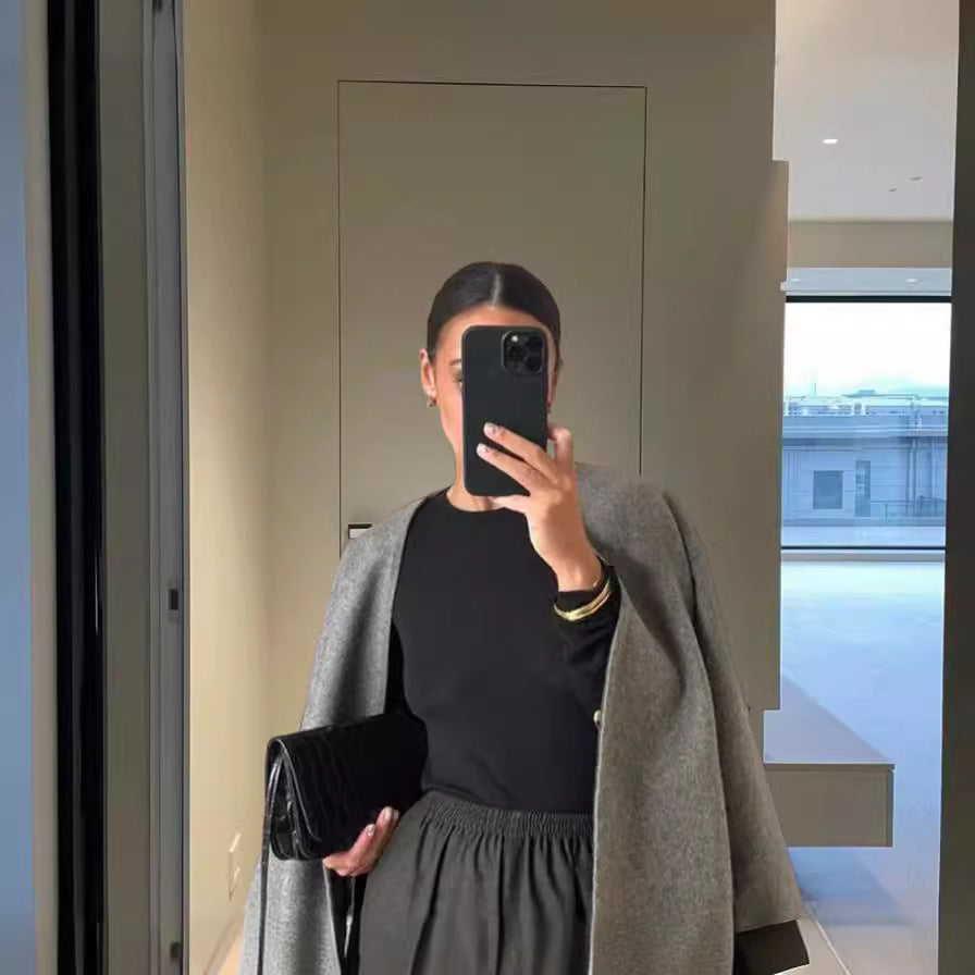 Damen Oversized Wolljacke Heidi-Mode