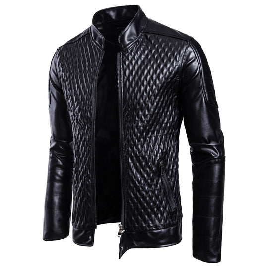 Herren stylische gesteppte Lederjacke Heidi-Mode