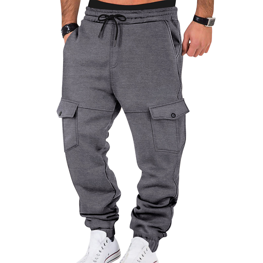 Herren Cargo-Jogginghose mit seitlichen Taschen und elastischem Bund Heidi-Mode