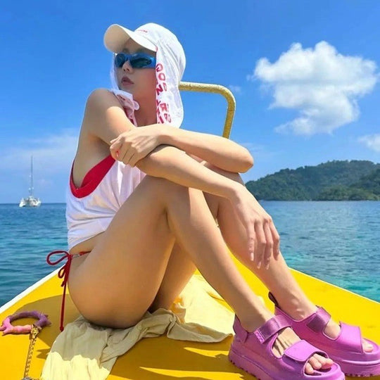 Damen Sportliche Sandalen mit ergonomischem Fußbett und rutschfester Sohle Heidi-Mode