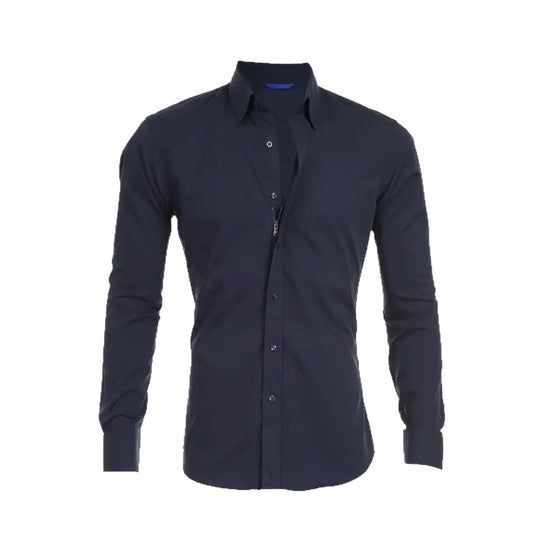 Herren modisches Langarmhemd mit Reißverschluss Heidi-Mode