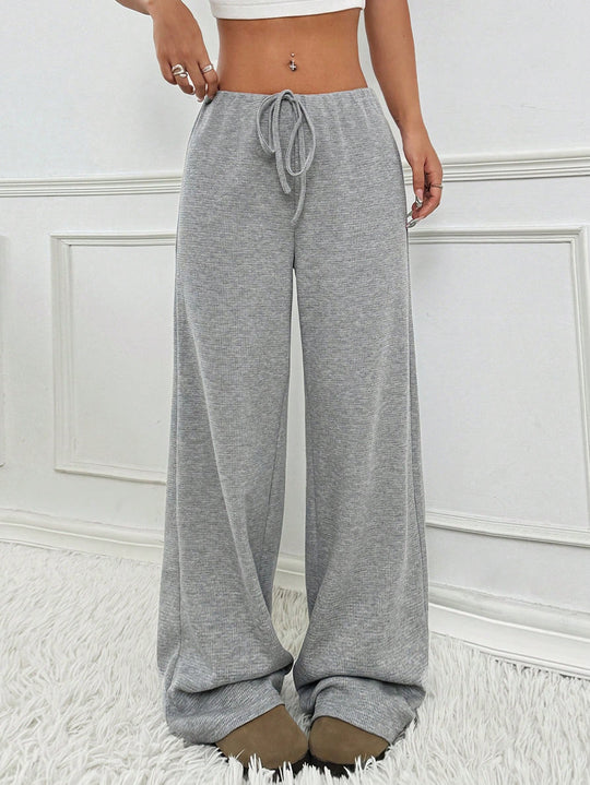 Damen komfortable Relaxhose mit weitem Schnitt und verstellbarem Kordelzug Heidi-Mode