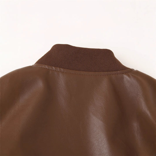 Damen Bikerjacke aus hochwertigem Kunstleder Heidi-Mode