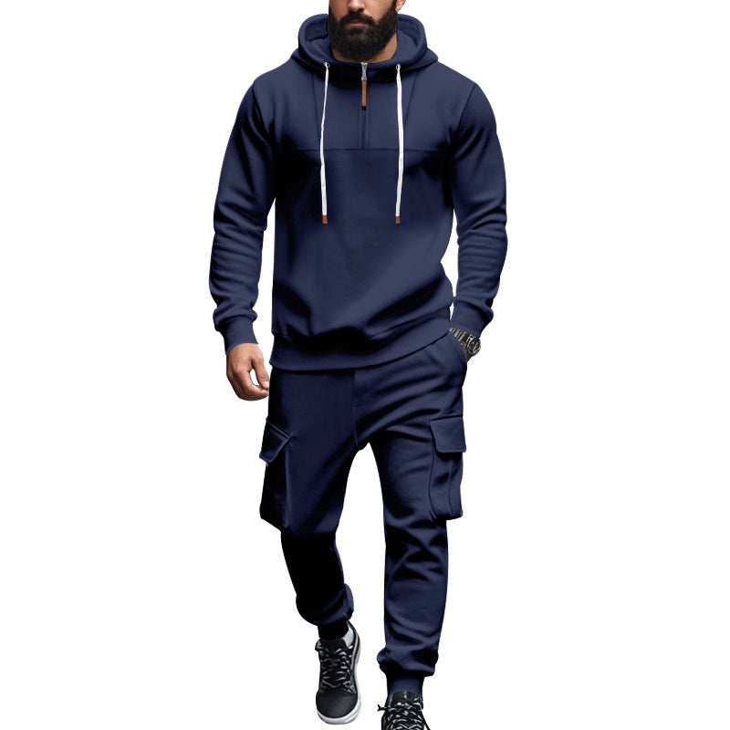 Herren Kapuzen-Sportanzug mit modernem Schnitt und praktischen Taschen Heidi-Mode