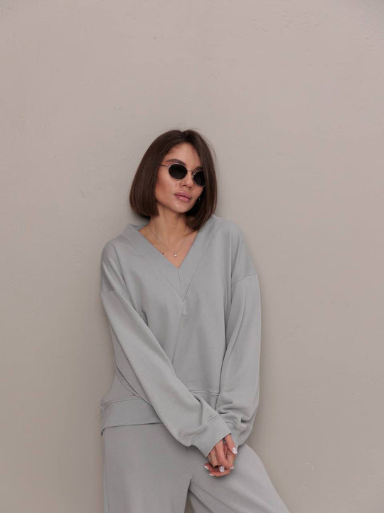 Damen lässiges Sweatshirt- und Jogginghose-Set Heidi-Mode