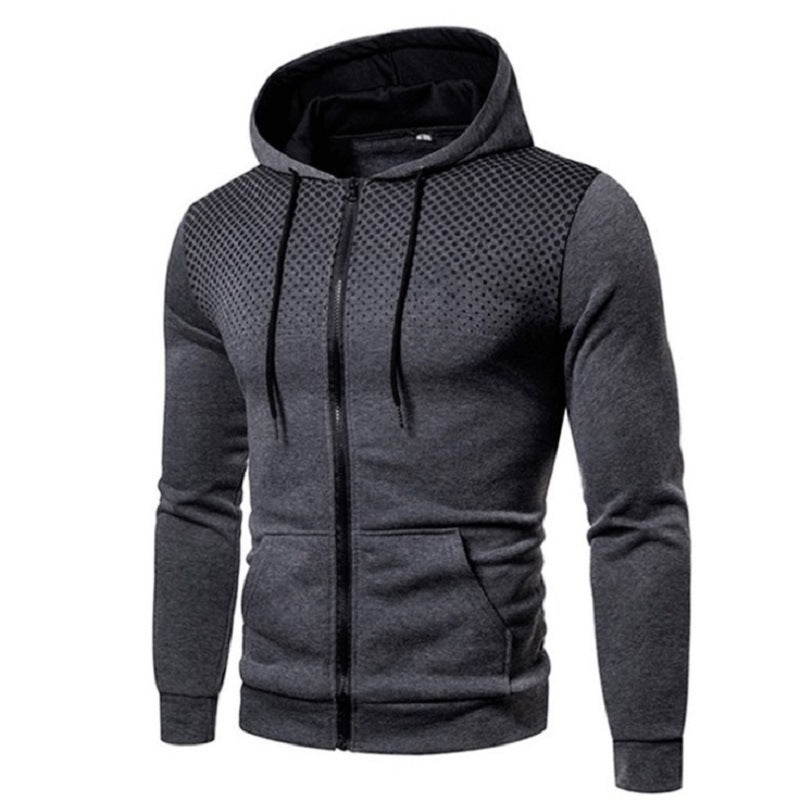 Herren Sportlicher Zip-Hoodie mit atmungsaktivem Mesh-Einsatz Heidi-Mode