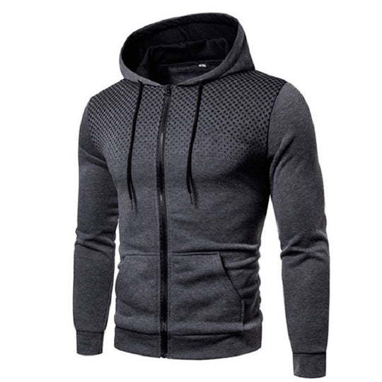 Herren Sportlicher Zip-Hoodie mit atmungsaktivem Mesh-Einsatz Heidi-Mode