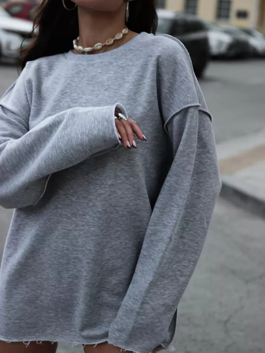 Damen Oversized Sweatshirt Heidi-Mode