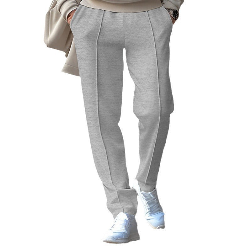 Herren Sportliche Jogginghose mit elastischem Bund und dekorativen Seitennähten Heidi-Mode