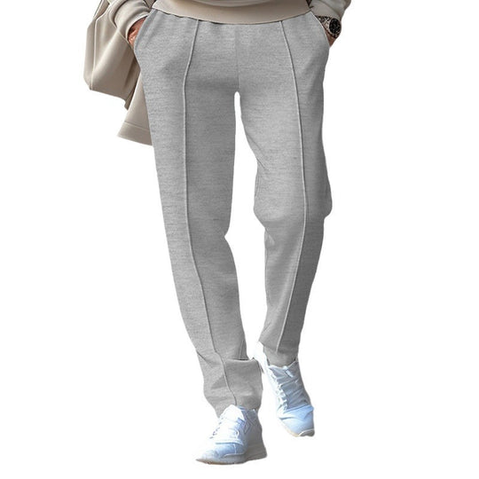 Herren Sportliche Jogginghose mit elastischem Bund und dekorativen Seitennähten Heidi-Mode