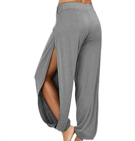 Damen Luftige Haremshose mit Seitenschlitzen Heidi-Mode