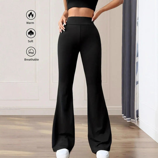 Damen elegante Bootcut-Hose mit hohem Bund und atmungsaktiver Funktion Heidi-Mode