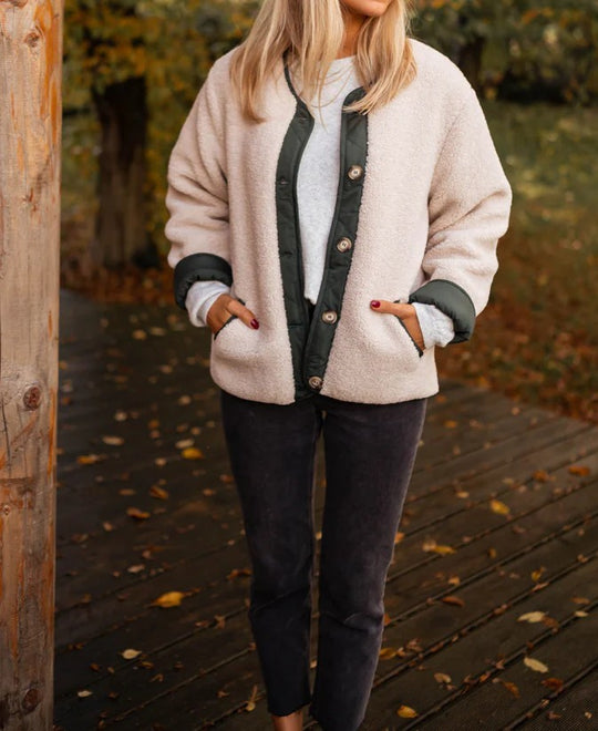 Damen Kuschelige und stylische Fleecejacke Heidi-Mode