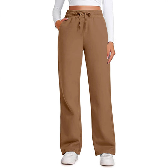 Damen Lässige Freizeithose mit weitem Schnitt und elastischem Bund Heidi-Mode