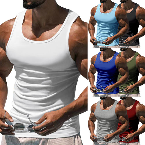 Herren atmungsaktives Sport-Tanktop mit körperbetontem Schnitt und feuchtigkeitsregulierendem Material Heidi-Mode
