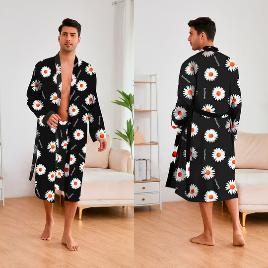 Herren Kimono mit modernem Muster und Gürtel – Heidi-Mode