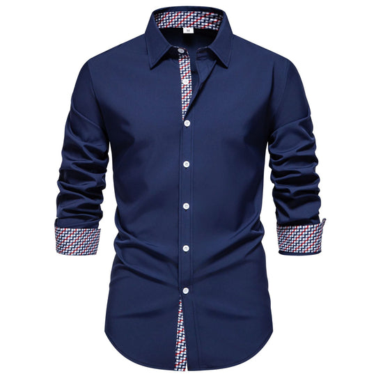 Herren Langarmhemd mit modernen Akzenten und stilvollem Schnitt Heidi-Mode