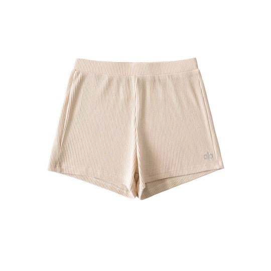 Damen Funktionsshorts im modernen Rippdesign mit elastischem Bund und praktischen Seitentaschen Heidi-Mode