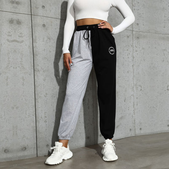 Damen Sportliche Jogginghose im modischen Colorblock-Design Heidi-Mode