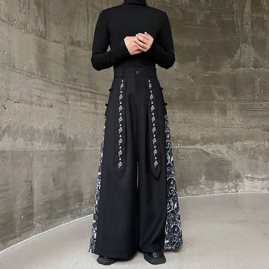Herren weite Hose mit eleganten Seitenakzenten Heidi-Mode