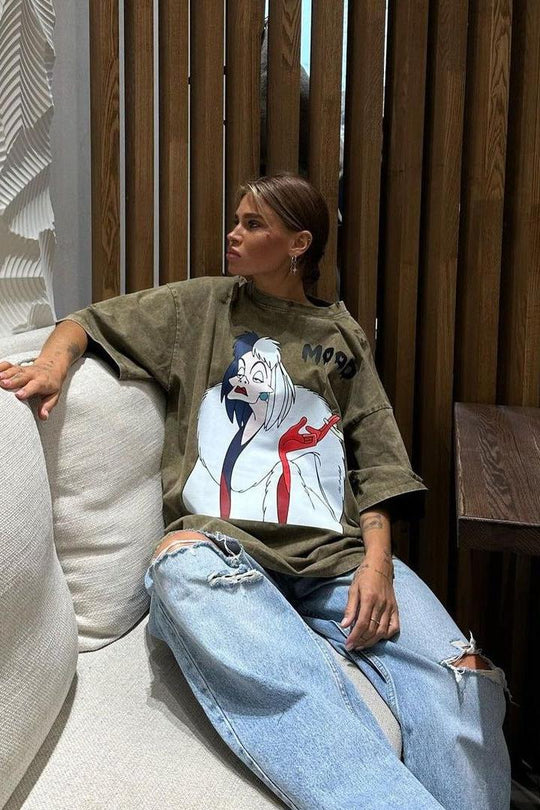 Heidi-Mode | Cartoon Druckdesign T-Shirt