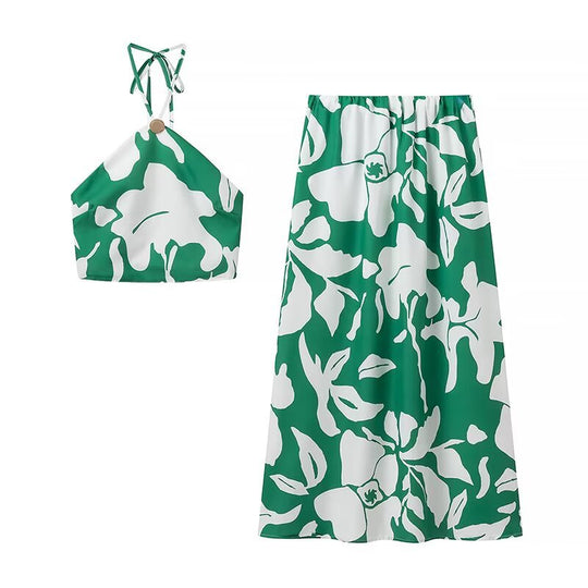 Damen Maxirock mit floralem Design und elastischem Bund Heidi-Mode