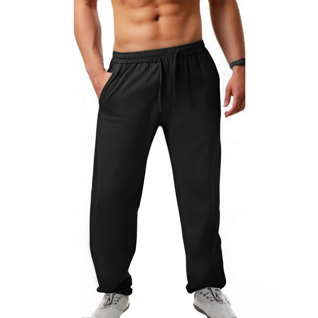Herren Sportliche Jogginghose mit elastischem Bund und seitlichen Taschen Heidi-Mode