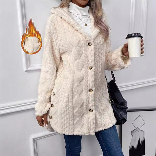 Damen Kuschelige Oversized Jacke Heidi-Mode