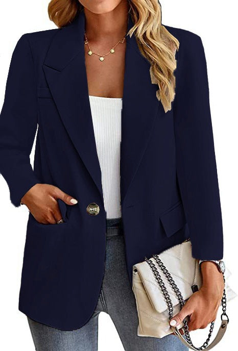 Damen Blazer mit modischen Taschen und elegantem Schnitt Heidi-Mode