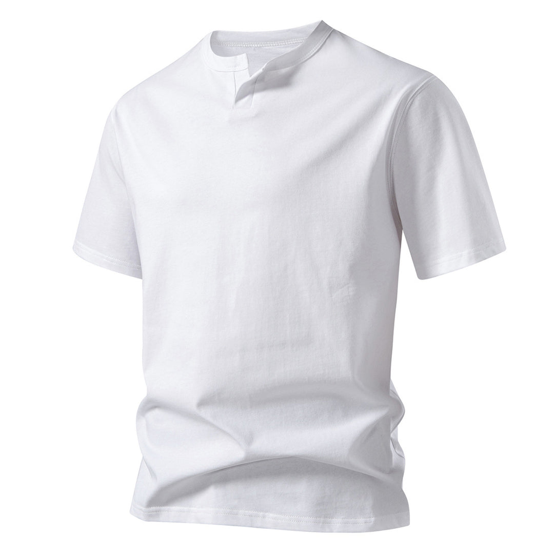 Herren T-Shirt mit modernem Ausschnitt und komfortablem Schnitt Heidi-Mode