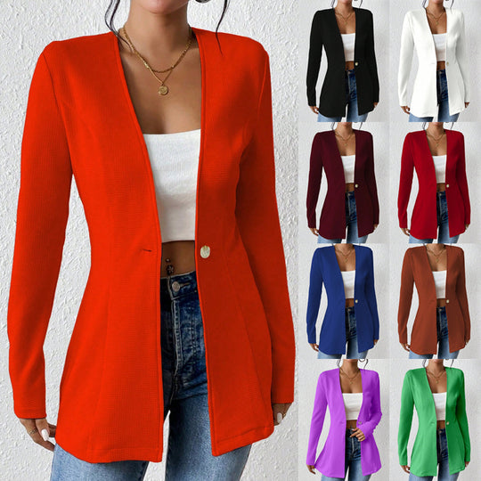 Damen elegante Blazerjacke mit asymmetrischem Schnitt Heidi-Mode