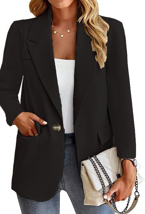 Damen Blazer mit modischen Taschen und elegantem Schnitt Heidi-Mode