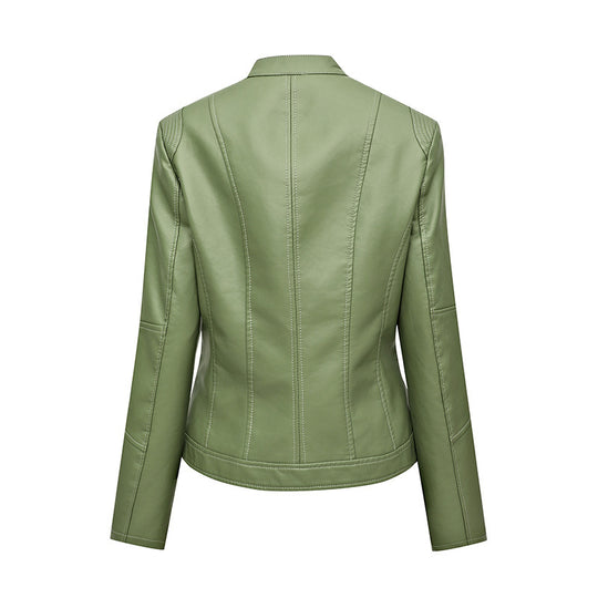 Damen Kunstlederjacke im Biker-Stil Heidi-Mode