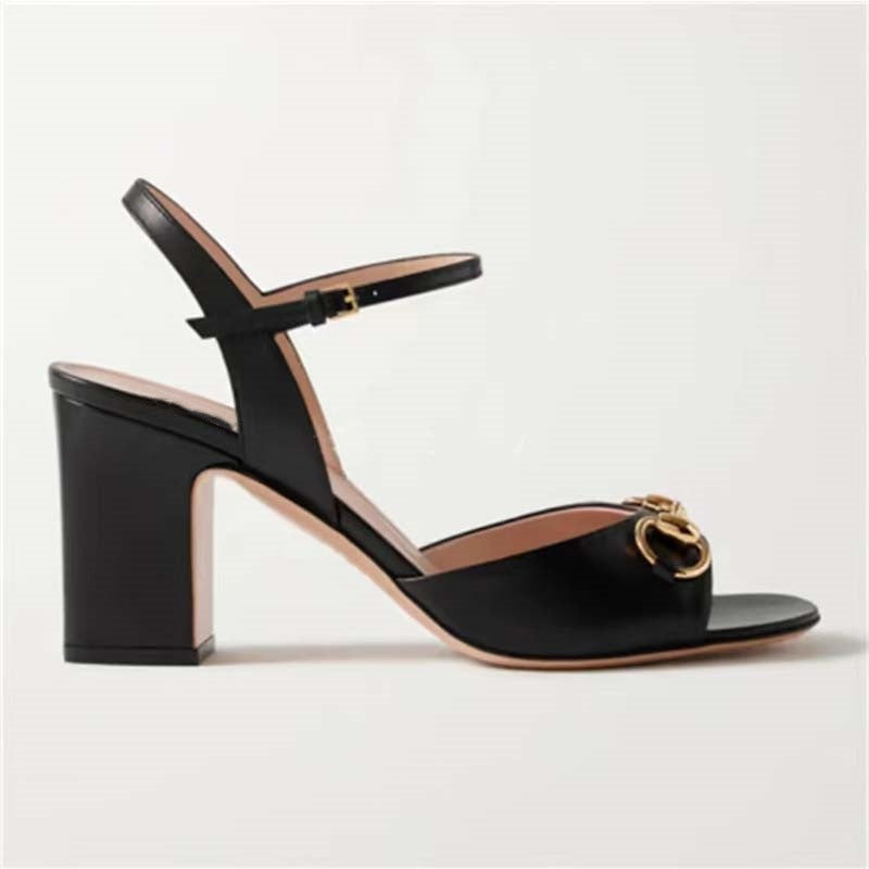 Femme Block Absatz Kleid Sandalen Heidi-Mode