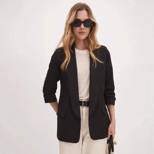 Damen Eleganter Oversized Blazer mit schickem Revers und lässigem Schnitt Heidi-Mode