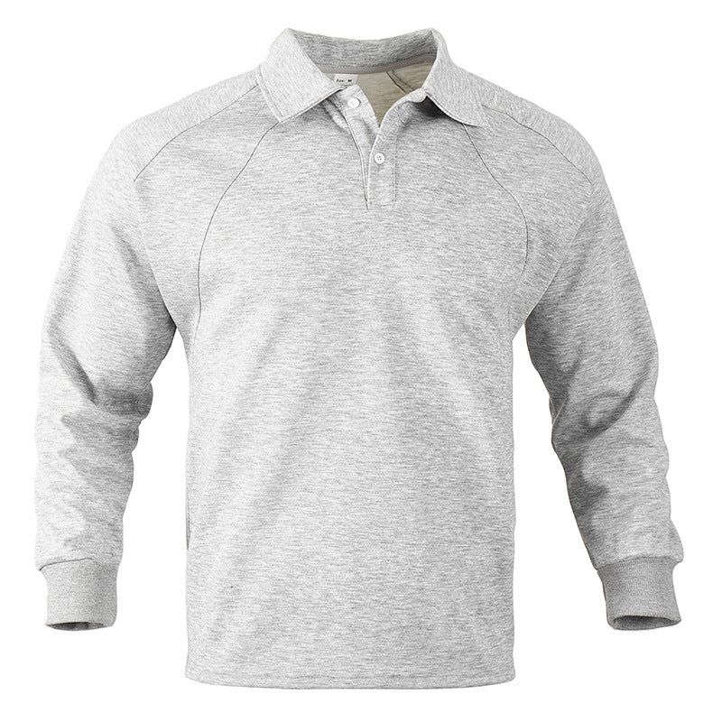 Herren Langarm Polohemd aus weicher Baumwolle mit sportlichen Akzenten Heidi-Mode