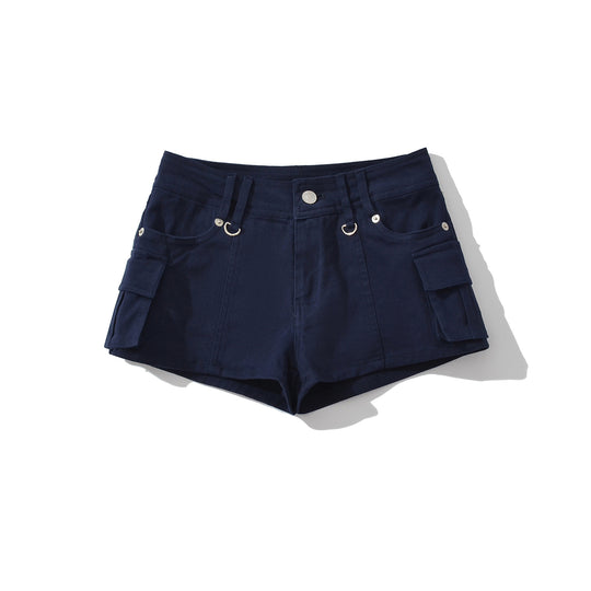 Damen Cargo-Shorts mit praktischen Taschen und elastischem Bund Heidi-Mode