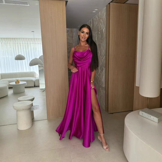 Damen Elegantes Bodenlanges Abendkleid Heidi-Mode